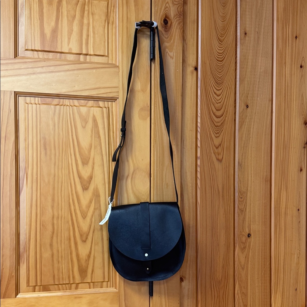 Tribe Alive Black Vegan Leather Saddlebag
